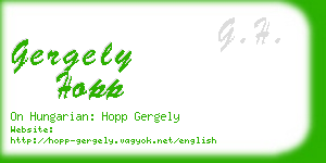 gergely hopp business card